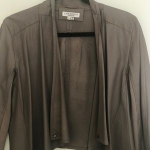 LaMarque Assymetrical suede leather jacket Small